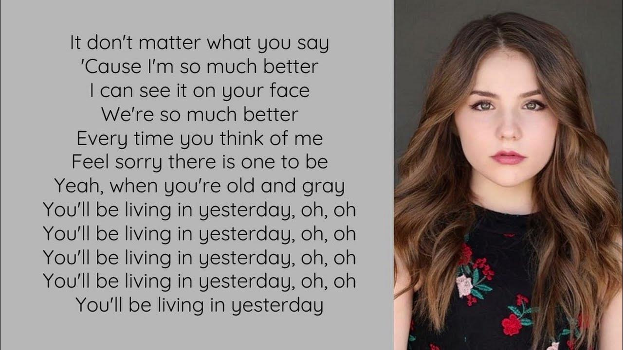 Yesterday by Piper Rockelle Lyric Video YouTube