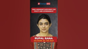 Was Laxmikanth Sufficient For Polity and Governance? | Rupal Rana IAS Rank 26 #shorts #polity