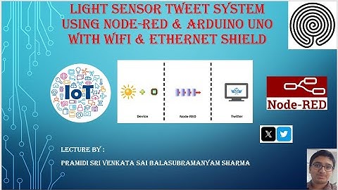 Light Sensor Tweet System Using Node-RED & Arduino UNO with WiFi & Ethernet Shield.