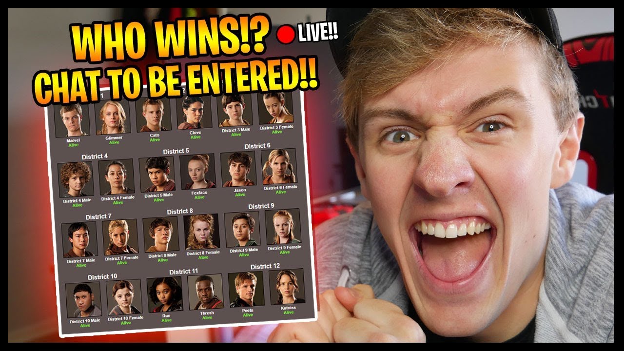 PUTTING VIEWERS IN THE HUNGER GAMES LIVE!! | COME CHAT TO BE PUT IN... - ‎