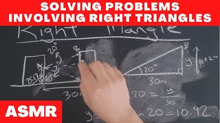 Solving Problems Involving Right Triangles - ASMR Math Class - Male Whispers & Chalkboard Sounds