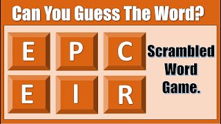 Scrambled Word Game | Enhance Your Problem Solving Skills | scrambledwordgames # English Quiz 22