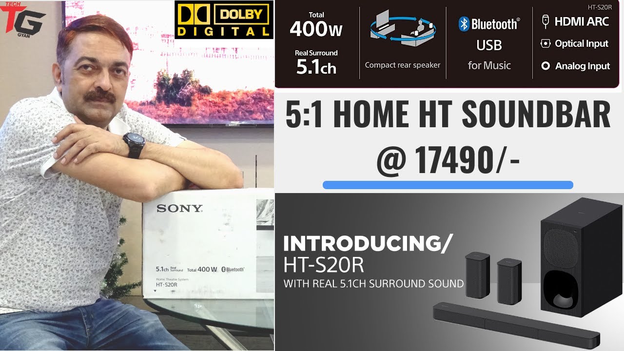 5.1ch Home Cinema System with Bluetooth® technology, HT-S20R