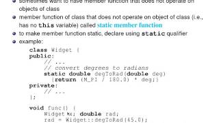 C++ Lecture Series --- Classes --- Part 5 of N -- More on Classes