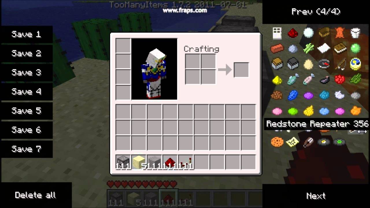 Minecraft Beta 1.7_02 How To Make A Insanely Fast Fire Arrow Dispenser