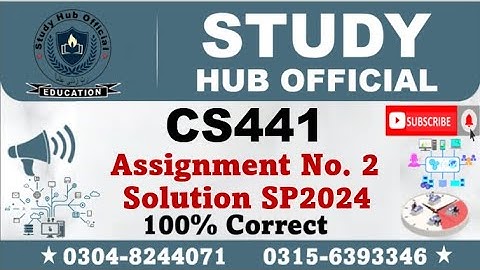CS441 Assignment 2 100% Correct Solution 2024, CS441 Assignment 2 solution 2024,CS441 Assignment 2