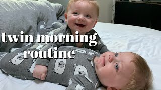 morning routine: w\/ 6 month old twins