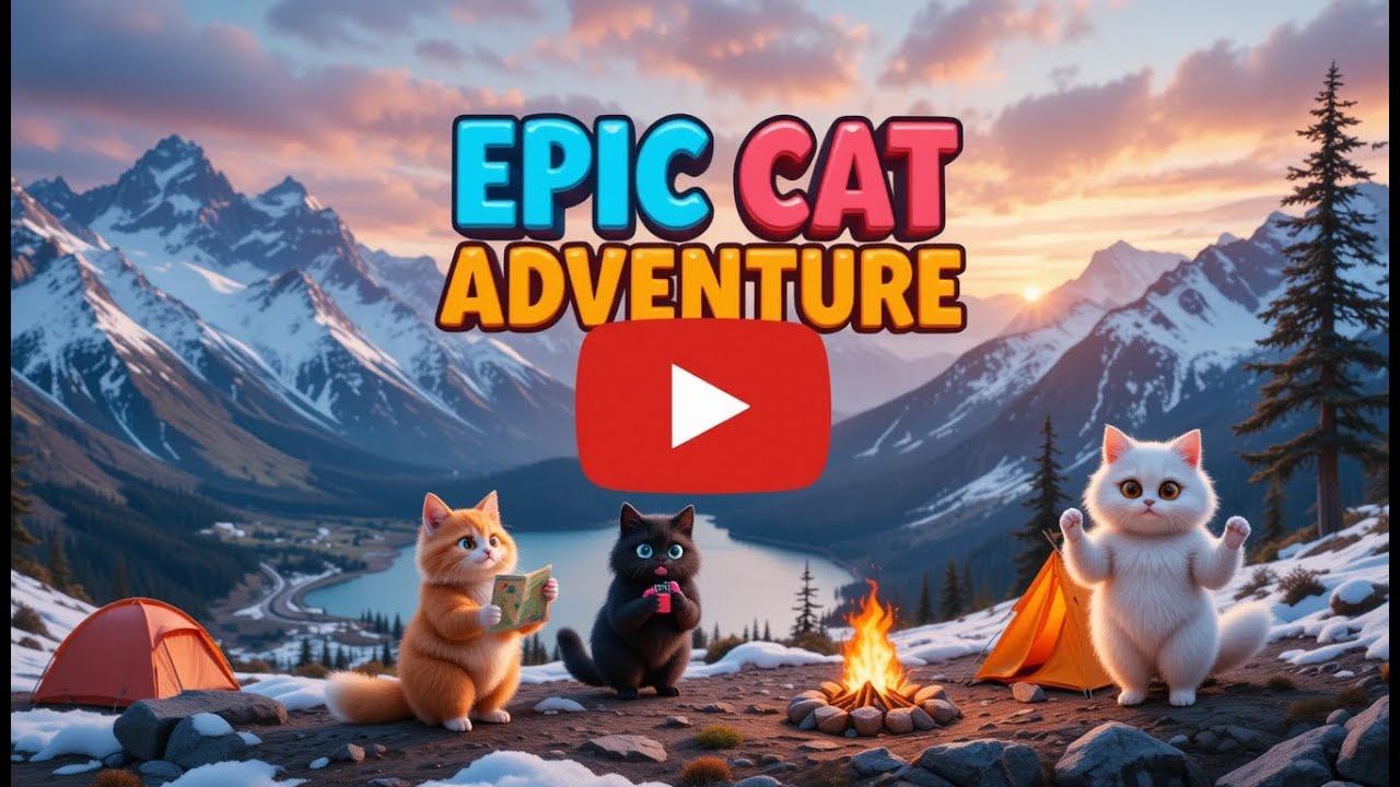 Fluffy Cat Adventure | Camping, Cooking & Mountain Journey | Humanoid Cats Story 