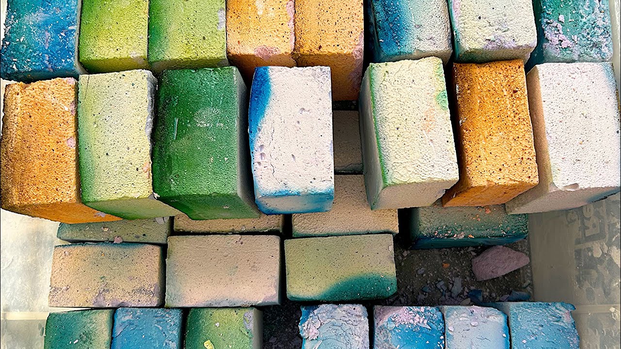 40 Reform Blocks mass crush | asmrgymchalk | satisfying | powdery | crunchy | please subscribe