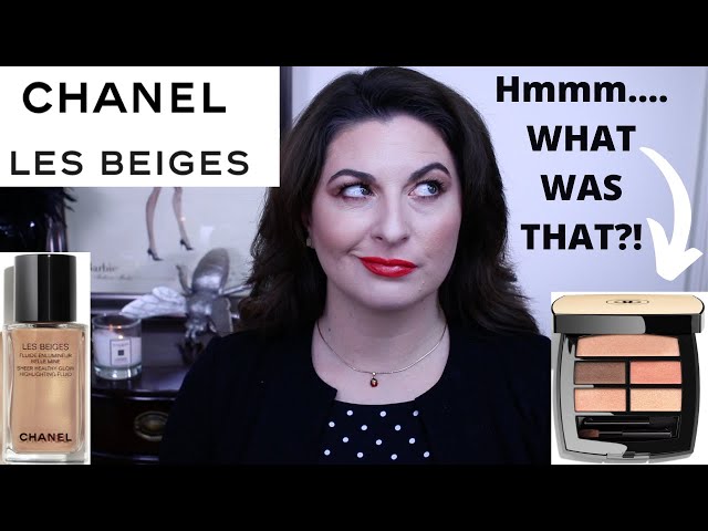 NEW! CHANEL LES BEIGES Sheer Healthy Glow Highlighting Fluid LES BEIGES  WARM eyeshadow palette. 