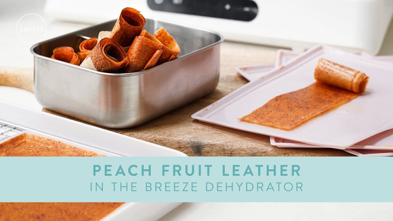 Homemade Peach Fruit Leather Roll-Ups | Healthy Snack
