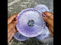 Liadia designs  epoxy resin demolding  handpainted lavender unicorn dandelion coasters