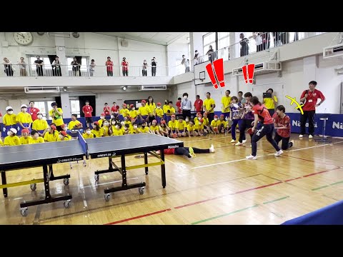 【最後は笑撃の結末】石川佳純ら みんなでロビング打ち対決！｜遊ぼう！学ぼう！卓球チャレンジ