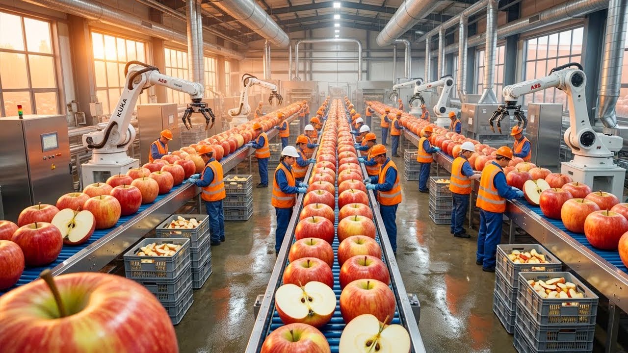 How a Modern Apple Factory Works: From Orchard to Bottled Cold-Pressed Juice and Apple Jam