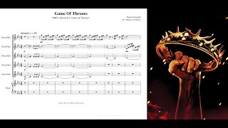 Game Of Thrones for Flute Quintet + Piano chords