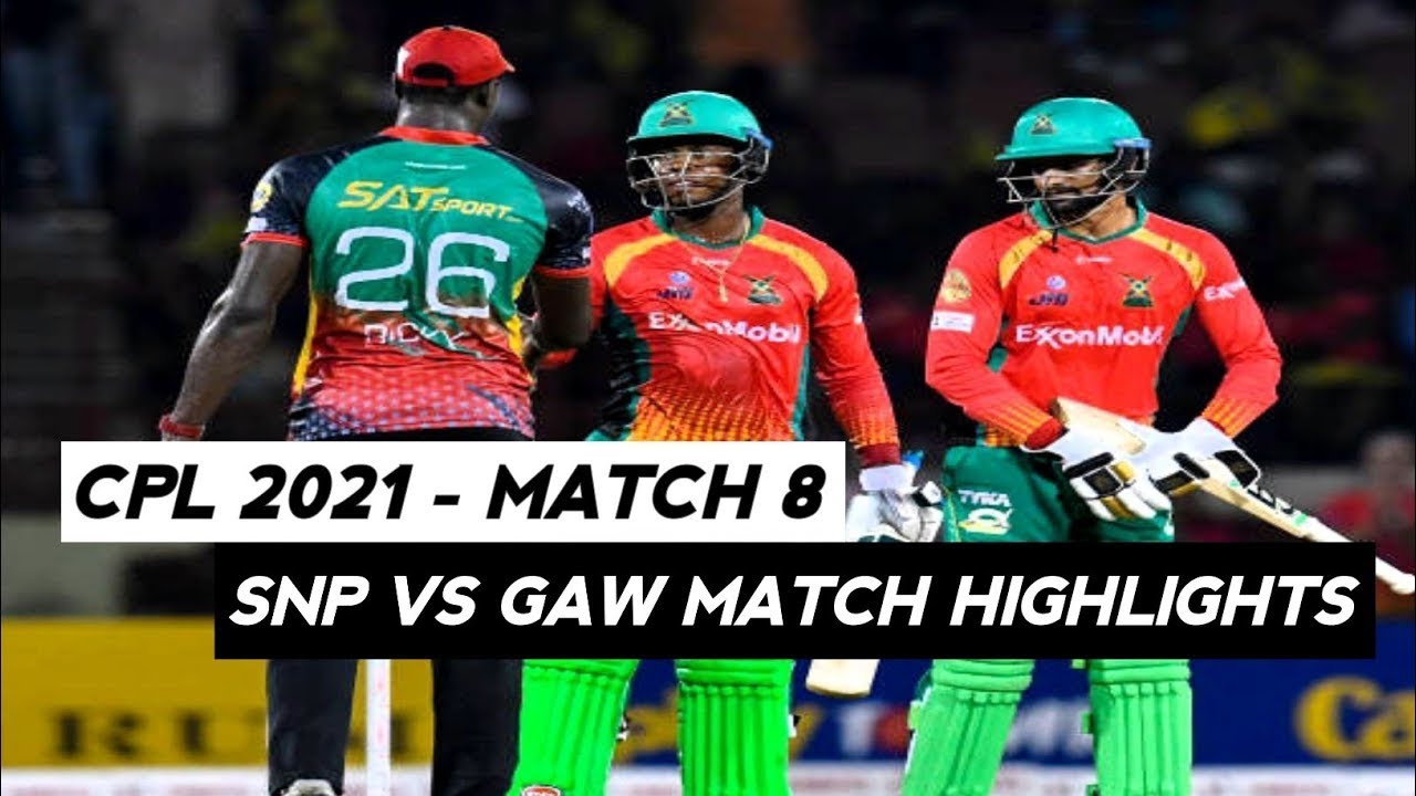 CPL 2021 Match 8 Full Highlights | GAW VS STKNP 2021 | CPL Highlights Today 2021
