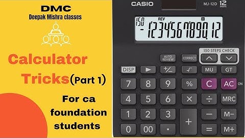 Calculator tricks that every ca and commerce student must know|| Time saving calculator tips part 1