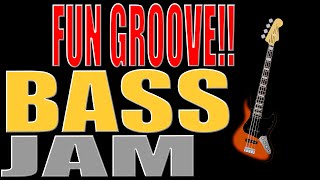 Video thumbnail of "FUN GROOVE BASS BACKING TRACK (C) | Bass Play Along | No Bass"