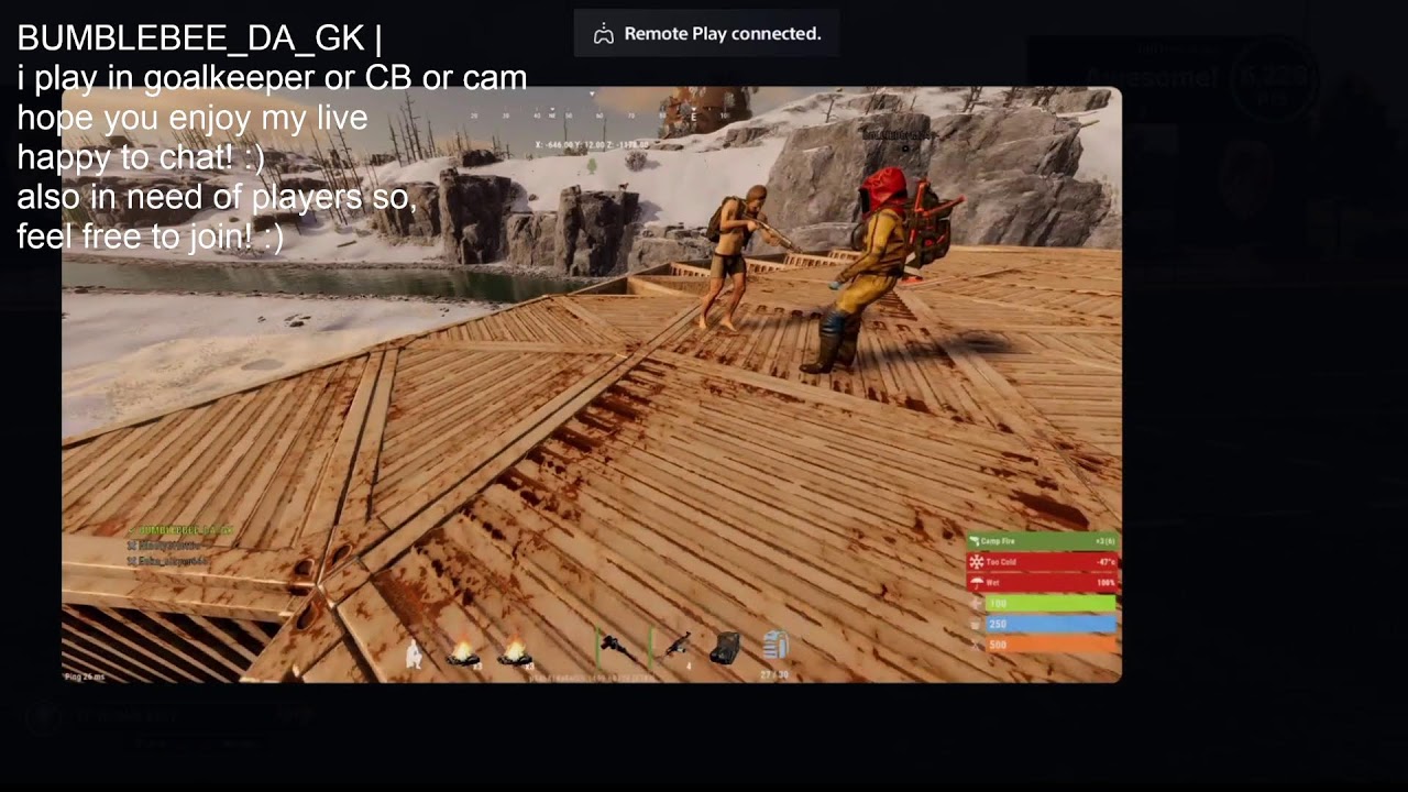 hey! im bumblebee_da_gk and im an admin on scoobz 3x (rust console) i also play gta 5 (fivem) and fc