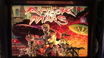 Attack from Mars Pinball Machine Backglass - Translite - Playfield Quick Look - Bally Pinball
