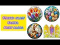 Stained glass easter paint along easter rockpainting rockart stainedglass thefoilingrocklady