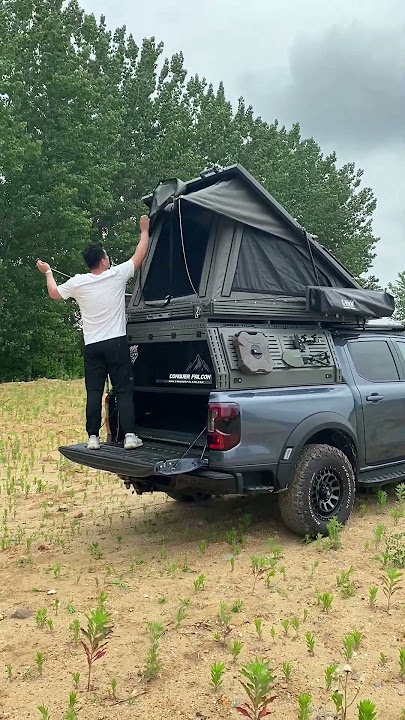 Reach New Heights with the Ford Ranger Rooftop Tent #fordranger #campinggear #modifiedcars