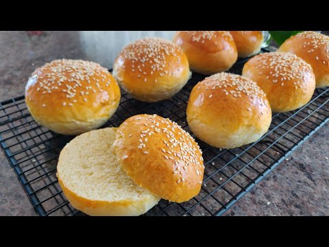 学会这个汉堡面包做法 再也不吃外卖的汉堡包了 Easy and Soft Hamburger Buns