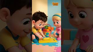 Sharing is Caring 🍎🤝 | Learn Fruit Names with Colorful Fruits for Kids | Nursery Rhymes