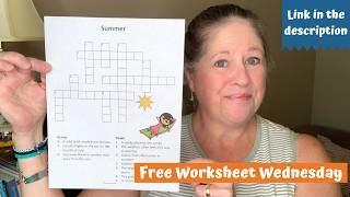 Free Worksheet Wednesday: Summer Crossword