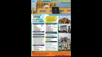 Aiou  2nd semester admission spring 2023. Apply Method for BA/ADE 2nd Semester  Admission