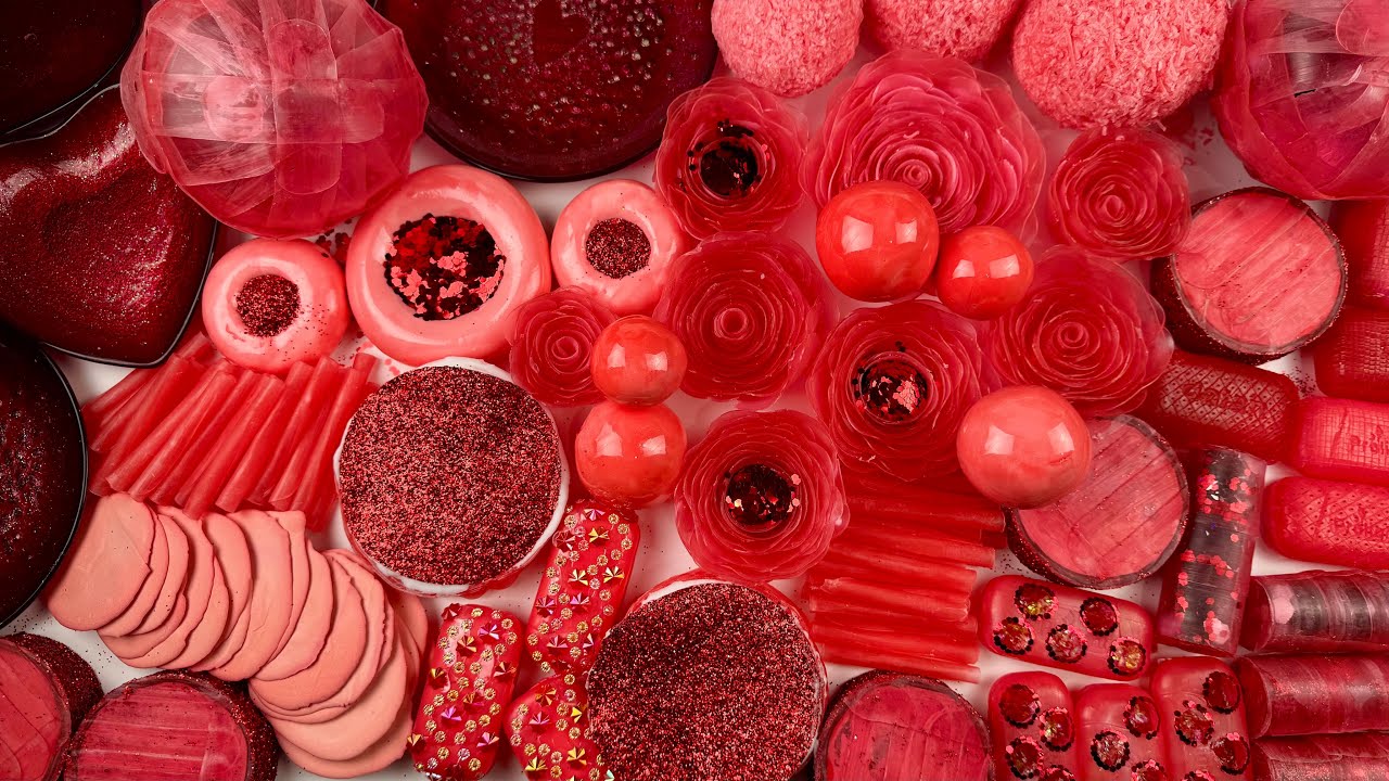 ASMR Crushing soap boxes with foam and glitters | Peeling off the film | Clay cracking