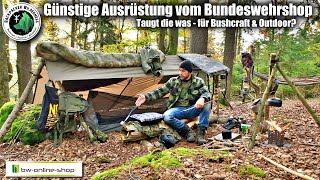 Was taugt günstige Ausrüstung vom Bundeswehr Shop für Outdoor - Test unter Realbedingungen -