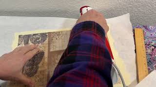 Junk Journal Fabric & File Folder Cover Tutorial Part One #junkjournalideas #junkjournals