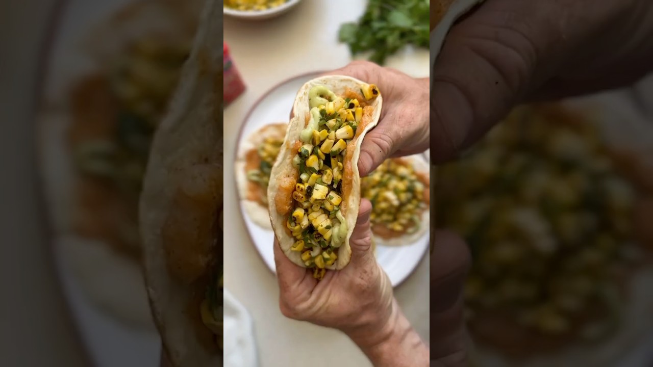 We&rsquo;re remixing taco night with our smash prawn & corn tacos.  🌮 #taco #prawn #dinner #shorts