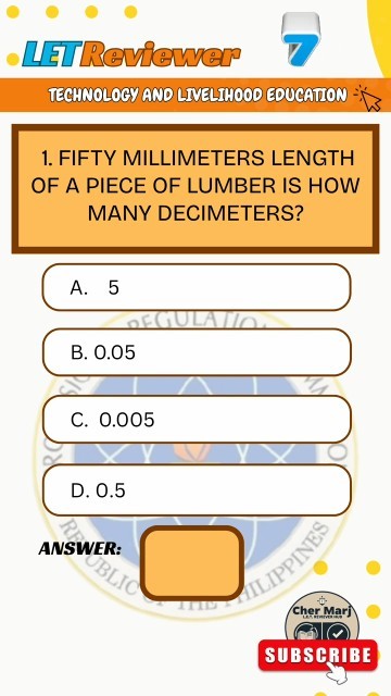 LET Reviewer-TLE major Practice drill PART I #futurelpt #quiz # ...