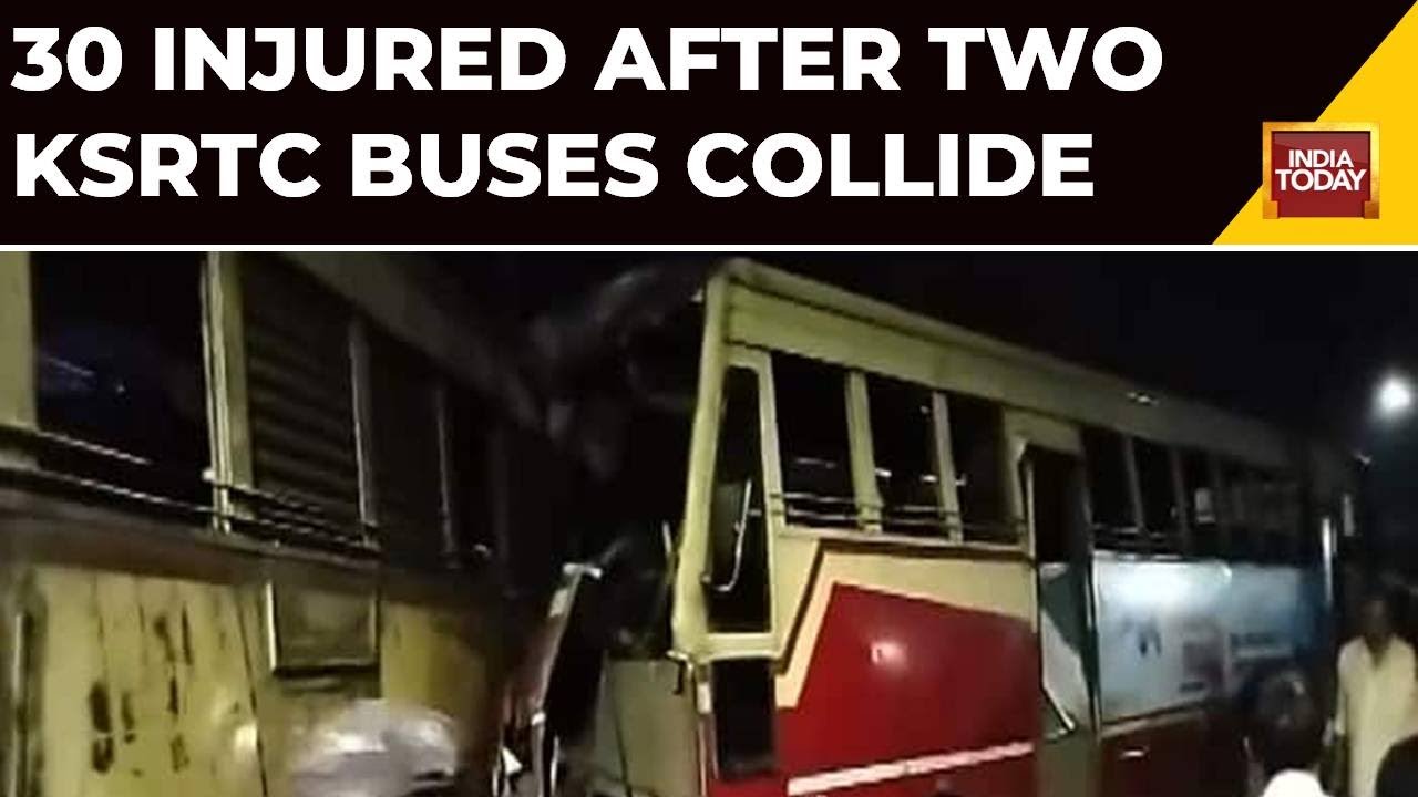 Kerala News: Over 30 People Injured In A Collision Between Two Buses Of ...