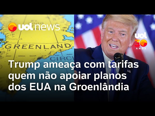 Trump ameaça com tarifas quem não apoiar plano dos EUA na Groenlândia -  YouTube