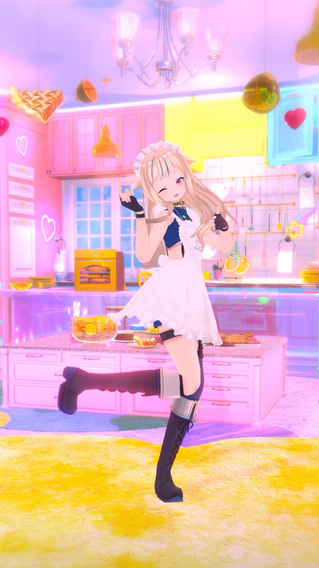 ヒナもエプロン衣装で愛包ダンスホール踊ったよ～！ #ヒメヒナ