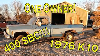 Forgotten 1976 ONE OWNER 400SBC K10... Our latest rescue!