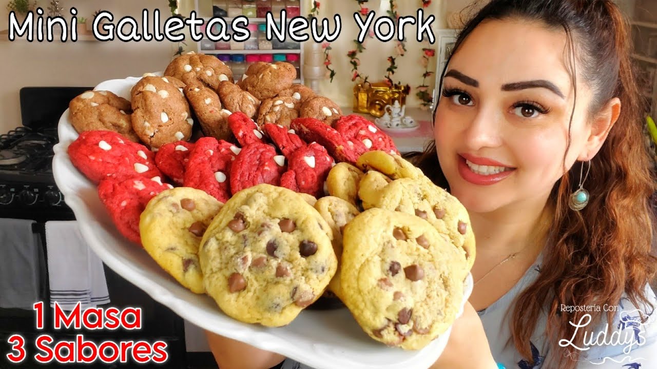 MINI galletas NEW YORK para VENDER 🍪 1 Masa TRES SABORES 🔥