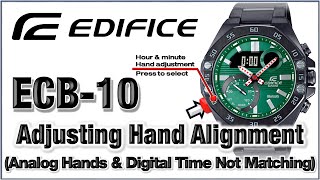 Ecb-10 Edifice Module 5618 Hands Home Position Adjustment Hands Digital Time Not Matching Demo