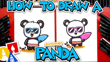 How To Draw A Summer Panda - Sunny Paws and Mr. Pinch
