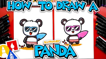 How To Draw A Summer Panda - Sunny Paws and Mr. Pinch