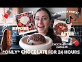 ONLY EATING CHOCOLATE FOR 24 HOURS! Chocolate pasta?!
