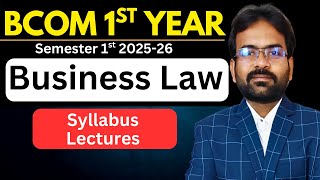 Business law syllabus 2025-26 | BCOM Semester 1st | CWG for BCOM