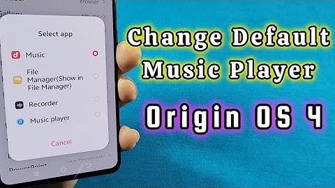 How to change default music player for Vivo phone Origin OS software
