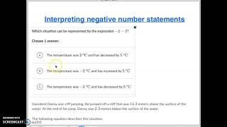 Negative Number Interpretations and Word Problems