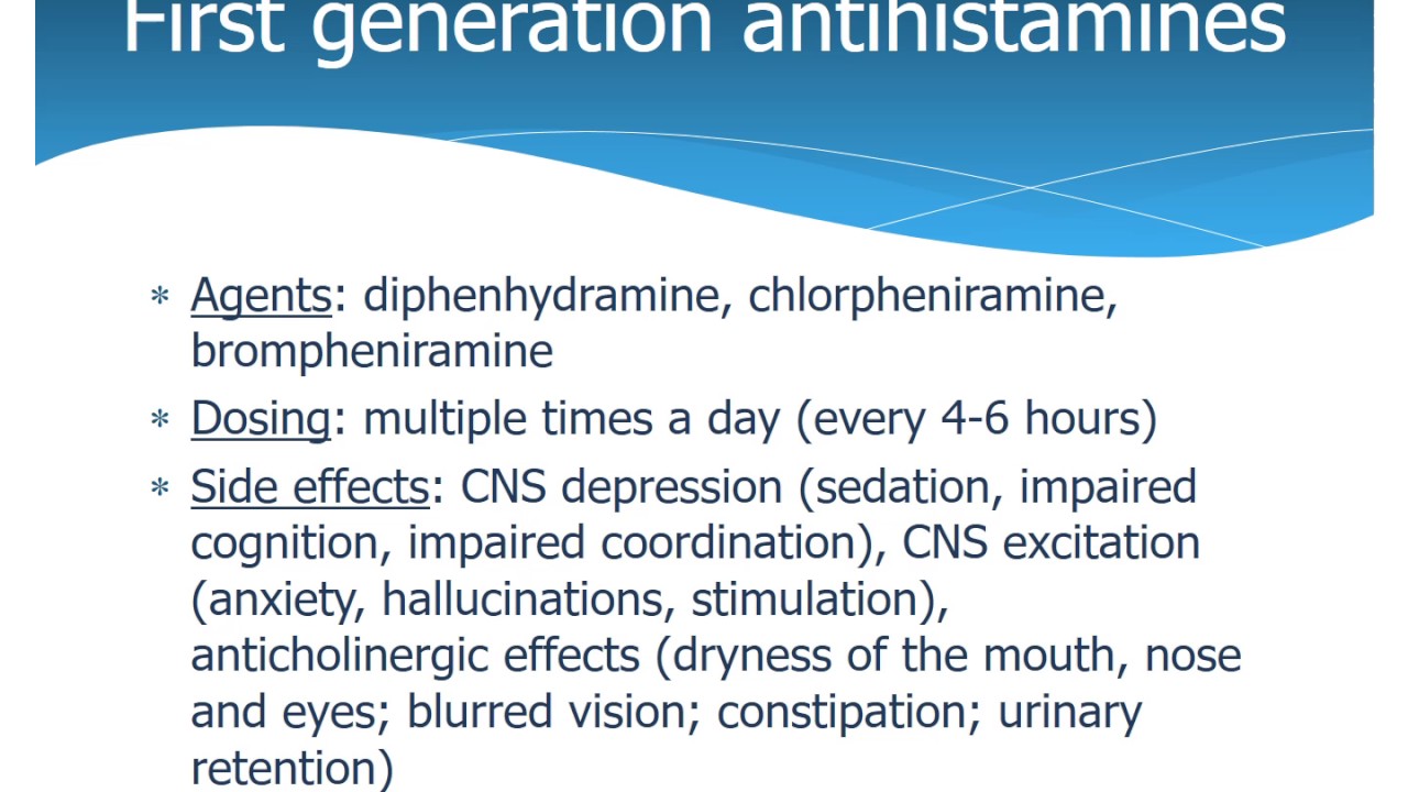 1st And 2nd Generation Antihistamines YouTube 1st And 2nd Generation Antihistamines YouTube