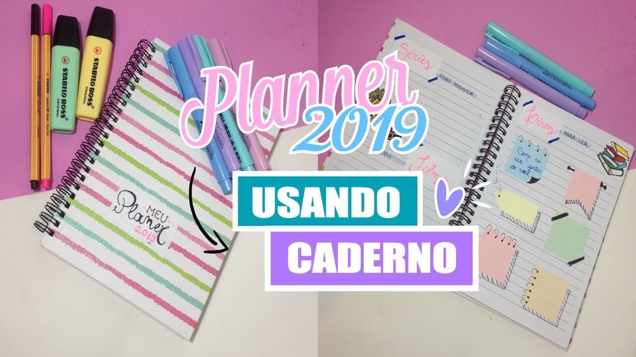 COMO FAZER UM PLANNER LINDO USANDO UM CADERNO SIMPLES