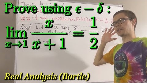 Prove the limit of x/(x+1) as x approaches 1 = 1/2 (Epsilon-Delta Proof) [ILIEKMATHPHYSICS]